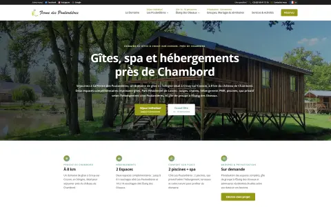 Page d’accueil du site Ferme des Poulardières